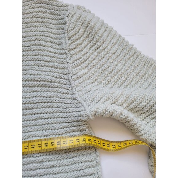 NWT Free People Light Green Chucky Knit Dolman Sleeve Oversized Sweater Size M - Picture 9 of 13